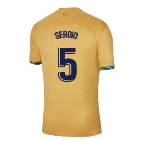 2022-2023 Barcelona Away Shirt (Sponsored) (SERGIO 5)