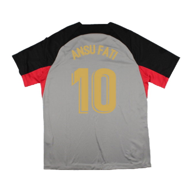2022-2023 Barcelona CL Training Shirt (Grey) (ANSU FATI 10)