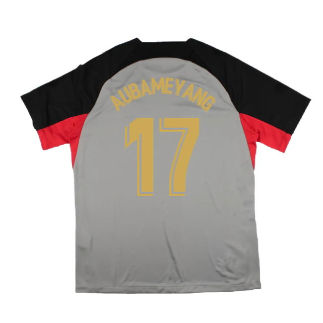 2022-2023 Barcelona CL Training Shirt (Grey) (AUBAMEYANG 17)