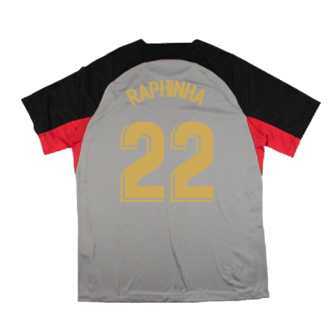 2022-2023 Barcelona CL Training Shirt (Grey) (RAPHINHA 22)