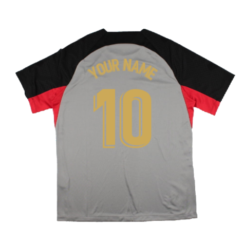 2022-2023 Barcelona CL Training Shirt (Grey) (Your Name)