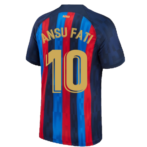 2022-2023 Barcelona Home Shirt (ANSU FATI 10)