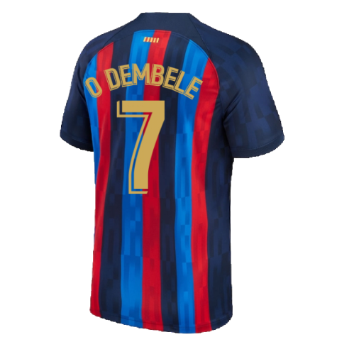 2022-2023 Barcelona Home Shirt (Kids) (O DEMBELE 7)