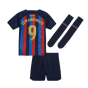 2022-2023 Barcelona Little Boys Home Kit (No Sponsor) (LEWANDOWSKI 9)