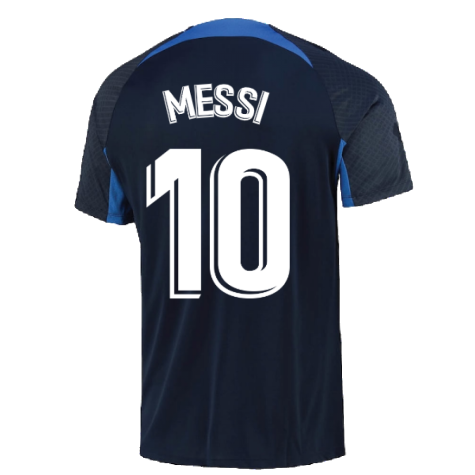2022-2023 Barcelona Strike Training Shirt (Obsidian) (MESSI 10)