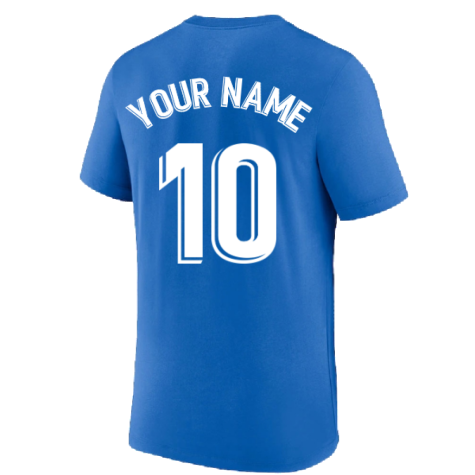 2022-2023 Barcelona Swoosh Club Tee (Blue) (Your Name)