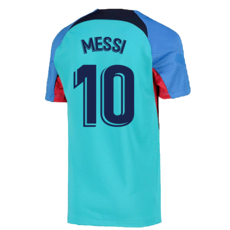 2022-2023 Barcelona Training Shirt (Aqua) (MESSI 10)