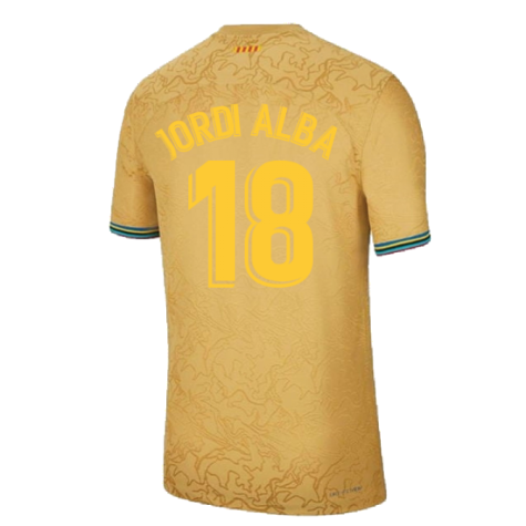 2022-2023 Barcelona Vapor Away Shirt (JORDI ALBA 18)