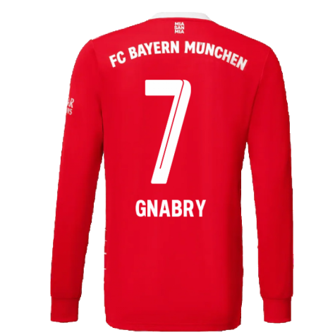 2022-2023 Bayern Munich Long Sleeve Home Shirt (GNABRY 7)