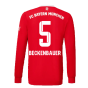 2022-2023 Bayern Munich Long Sleeve Home Shirt (Kids) (BECKENBAUER 5)