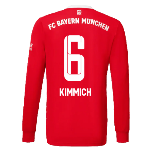 2022-2023 Bayern Munich Long Sleeve Home Shirt (KIMMICH 6)