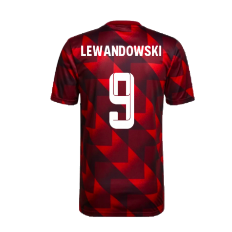 2022-2023 Bayern Munich Pre-Match Shirt (Red) (LEWANDOWSKI 9)