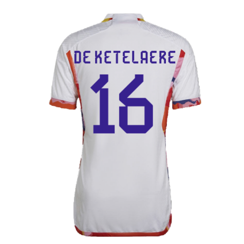 2022-2023 Belgium Authentic Away Shirt (DE KETELAERE 16)