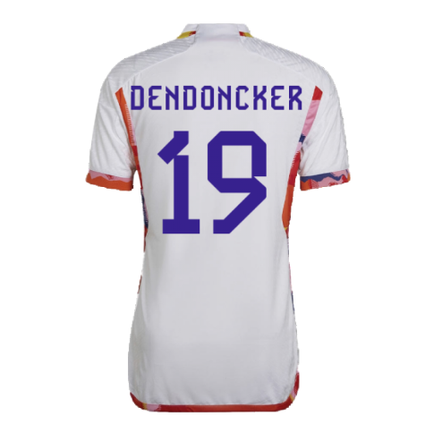 2022-2023 Belgium Authentic Away Shirt (DENDONCKER 19)