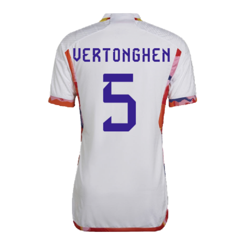 2022-2023 Belgium Authentic Away Shirt (VERTONGHEN 5)