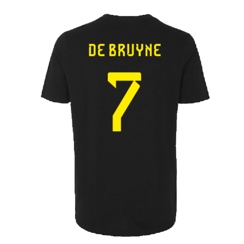 2022-2023 Belgium DNA Graphic Tee (Black) (DE BRUYNE 7)