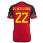 2022-2023 Belgium Home Shirt (De Ketelaere 22)