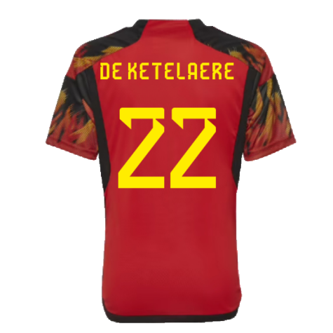 2022-2023 Belgium Home Shirt (Kids) (De Ketelaere 22)