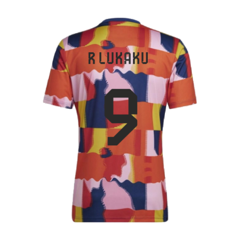 2022-2023 Belgium Pre-Match Shirt (R Lukaku 9)