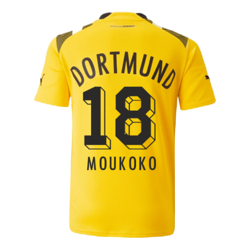 2022-2023 Borussia Dortmund CUP Shirt (Kids) (MOUKOKO 18)