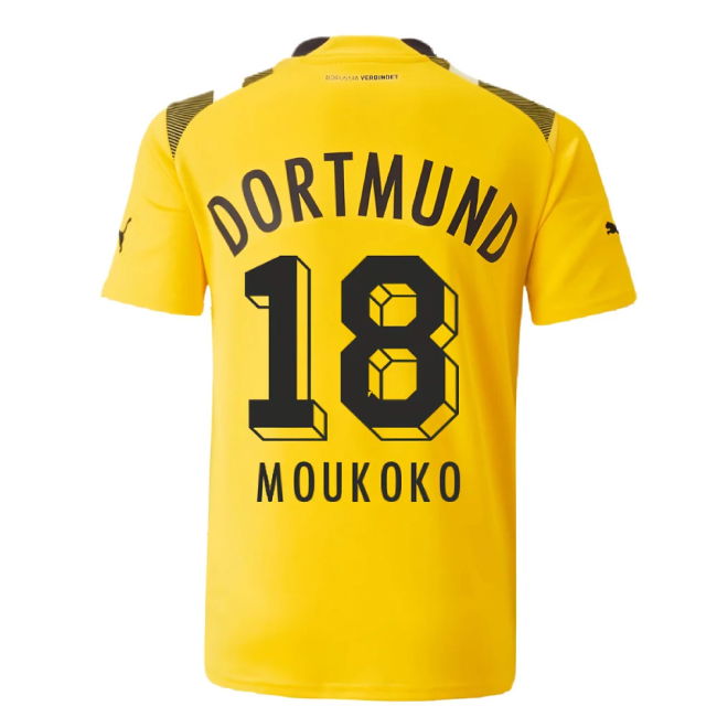 2022-2023 Borussia Dortmund CUP Shirt (Kids) (MOUKOKO 18)