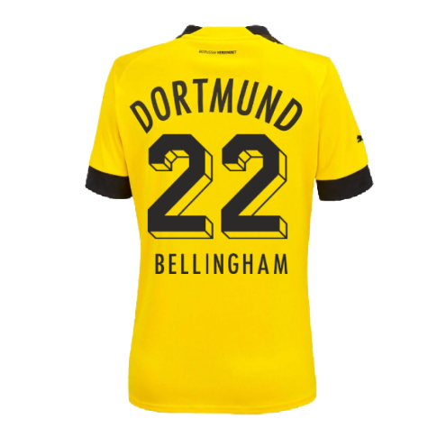 2022-2023 Borussia Dortmund Home Shirt - Ladies (BELLINGHAM 22)