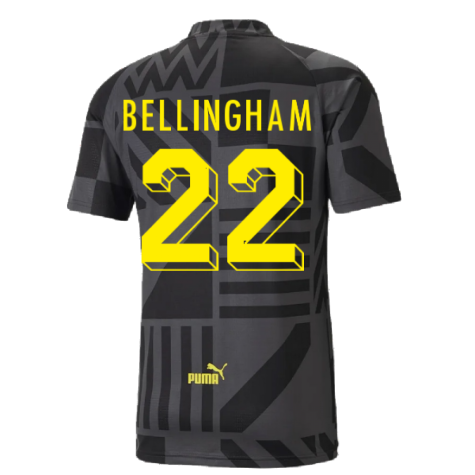 2022-2023 Borussia Dortmund Pre-Match Shirt (Black-Asphalt) (BELLINGHAM 22)