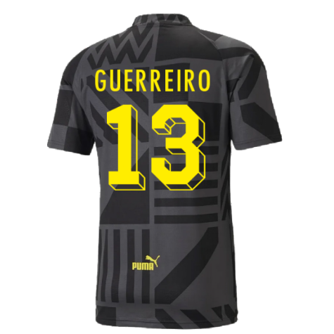 2022-2023 Borussia Dortmund Pre-Match Shirt (Black-Asphalt) (GUERREIRO 13)