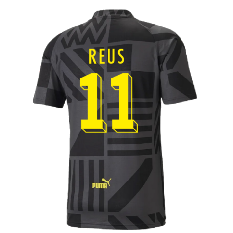 2022-2023 Borussia Dortmund Pre-Match Shirt (Black-Asphalt) (REUS 11)