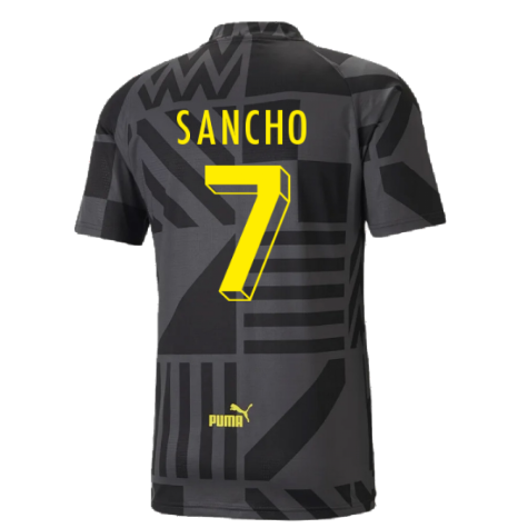 2022-2023 Borussia Dortmund Pre-Match Shirt (Black-Asphalt) (SANCHO 7)