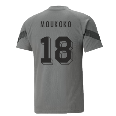 2022-2023 Borussia Dortmund Training Jersey (Smoked Pearl) (MOUKOKO 18)