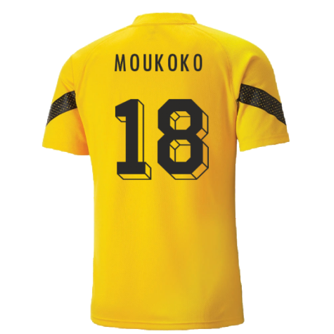 2022-2023 Borussia Dortmund Training Jersey (Yellow) (MOUKOKO 18)
