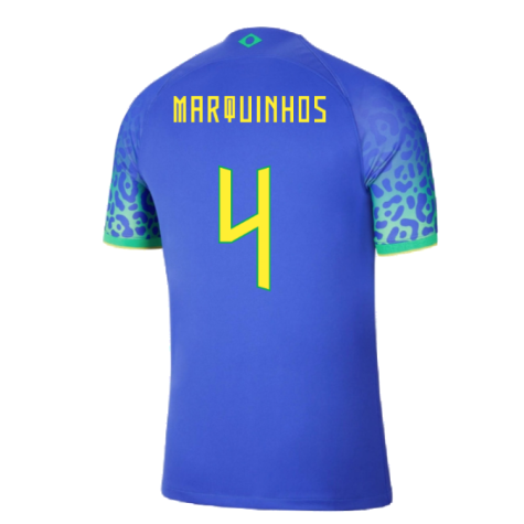 2022-2023 Brazil Away Dri-Fit ADV Vapor Shirt (Marquinhos 4)