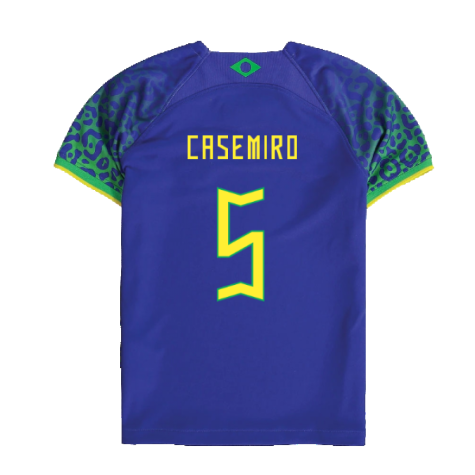 2022-2023 Brazil Away Little Boys Mini Kit (Casemiro 5)