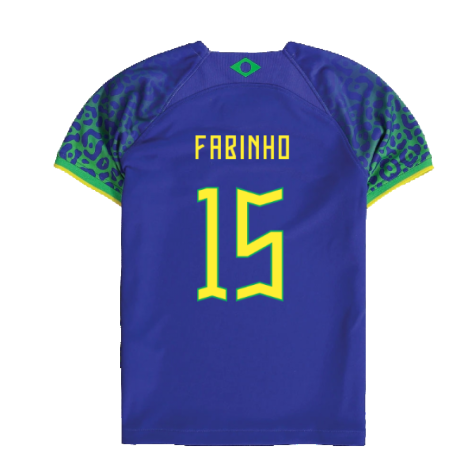 2022-2023 Brazil Away Little Boys Mini Kit (Fabinho 15)