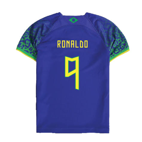 2022-2023 Brazil Away Little Boys Mini Kit (Ronaldo 9)