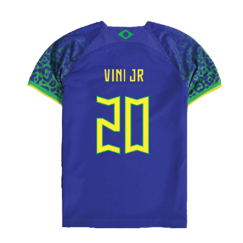 2022-2023 Brazil Away Little Boys Mini Kit (Vini JR 20)
