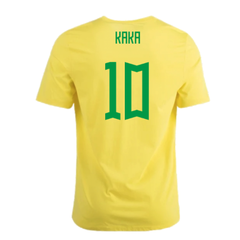 2022-2023 Brazil Crest Tee (Yellow) (Kaka 10)