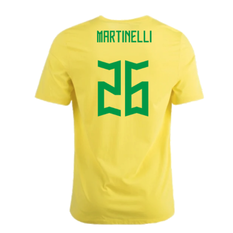 2022-2023 Brazil Crest Tee (Yellow) (Martinelli 26)