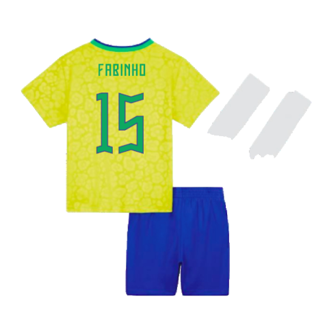 2022-2023 Brazil Home Infants Baby Kit (Fabinho 15)