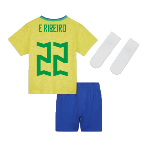 2022-2023 Brazil Home Little Boys Mini Kit (E Ribeiro 22)