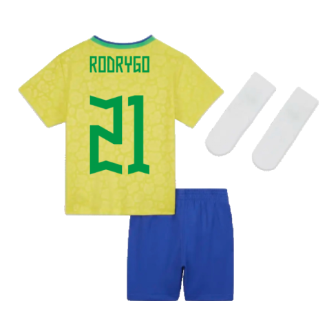 2022-2023 Brazil Home Little Boys Mini Kit (Rodrygo 21)