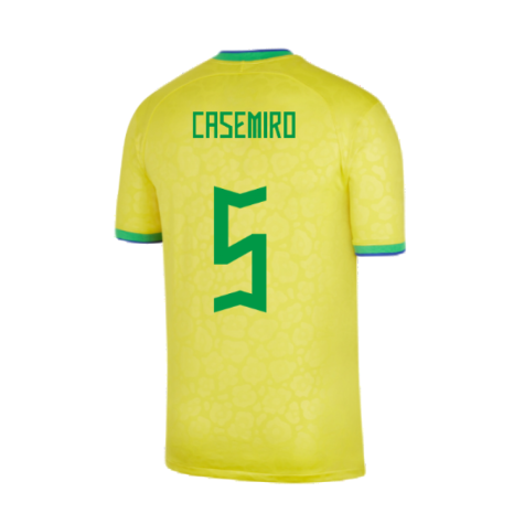 2022-2023 Brazil Home Vapor Shirt (Casemiro 5)