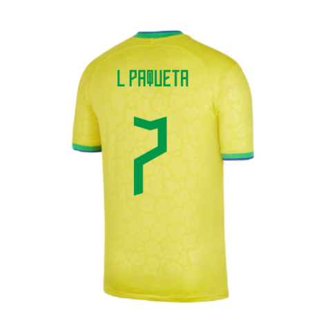 2022-2023 Brazil Home Vapor Shirt (L Paqueta 7)