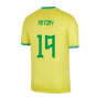 2022-2023 Brazil Little Boys Home Shirt (Antony 19)