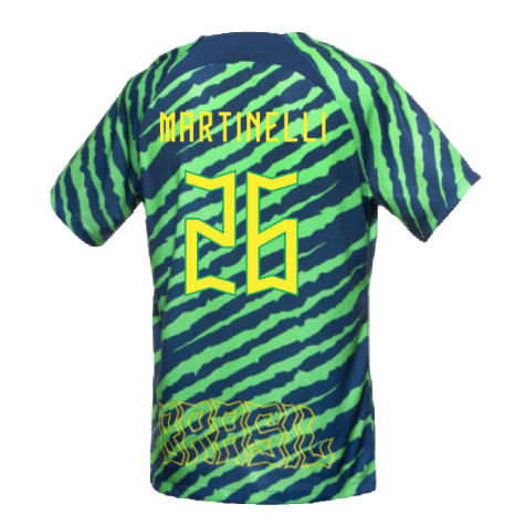 2022-2023 Brazil Pre-Match Football Shirt (Green) (Martinelli 26)