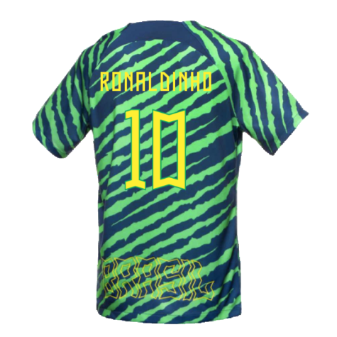 2022-2023 Brazil Pre-Match Football Shirt (Green) (Ronaldinho 10)