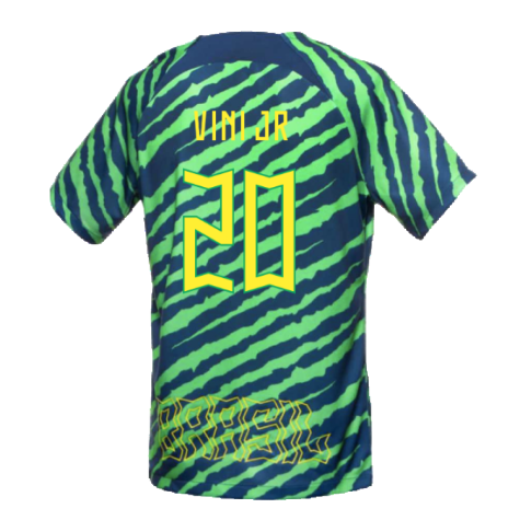 2022-2023 Brazil Pre-Match Football Shirt (Green) (Vini JR 20)