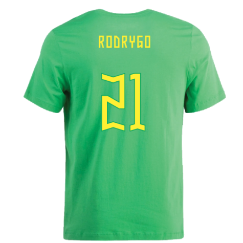 2022-2023 Brazil Swoosh Tee (Green) (Rodrygo 21)