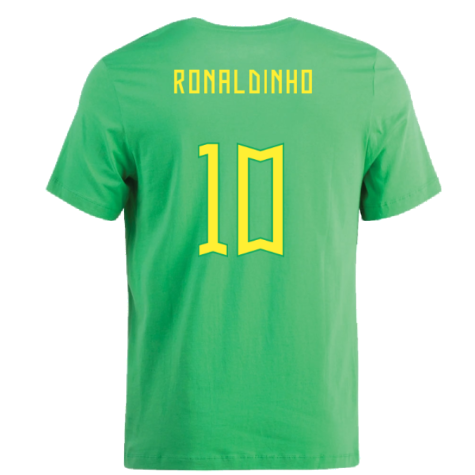2022-2023 Brazil Swoosh Tee (Green) (Ronaldinho 10)